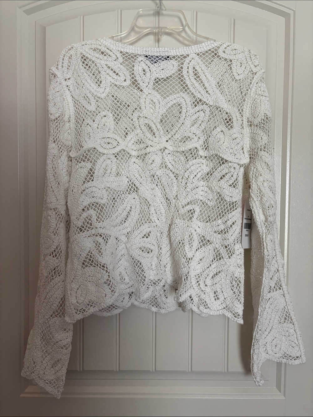 Hudson Gray White Crochet Cardigan - Picture 4 of 9